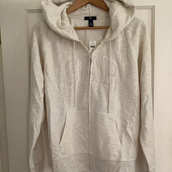 Ladies The Gap zip up hoodie cream xl new with tags - Picture 1 of 5